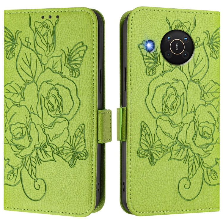 For Nokia X20 / X10 Embossed Rose RFID Anti-theft Leather Phone Case