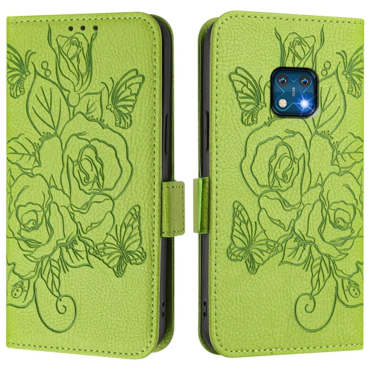 For Nokia XR20 Embossed Rose RFID Anti-theft Leather Phone Case