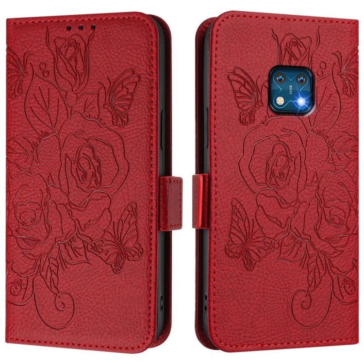 For Nokia XR20 Embossed Rose RFID Anti-theft Leather Phone Case