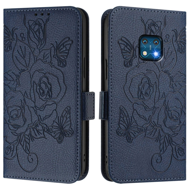 For Nokia XR20 Embossed Rose RFID Anti-theft Leather Phone Case