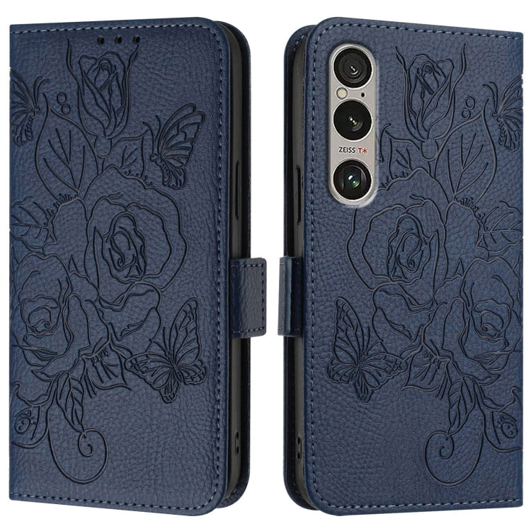 For Sony Xperia 1 VI Embossed Rose RFID Anti-theft Leather Phone Case