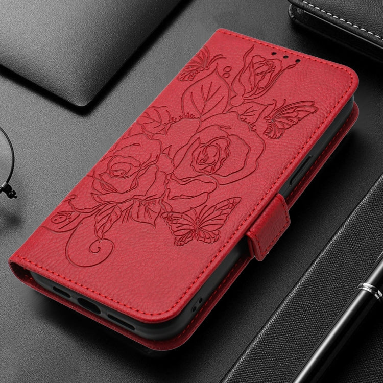 For Sony Xperia 10 IV Embossed Rose RFID Anti-theft Leather Phone Case