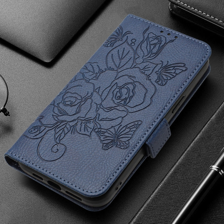 For ZTE Blade A35 / A55 Embossed Rose RFID Anti-theft Leather Phone Case