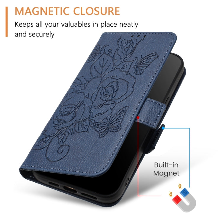 For ZTE Blade A35 / A55 Embossed Rose RFID Anti-theft Leather Phone Case