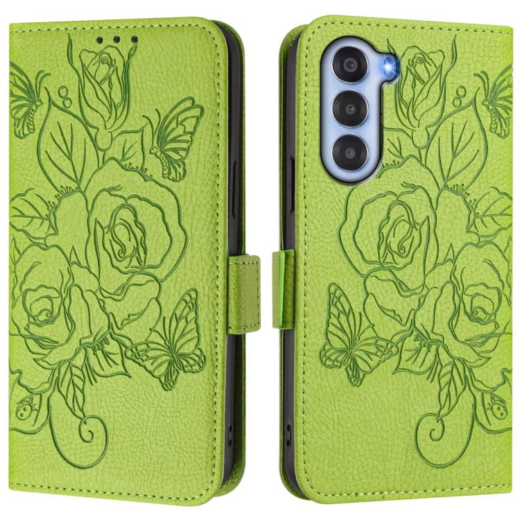 For ZTE nubia S 5G A403ZT Embossed Rose RFID Anti-theft Leather Phone Case