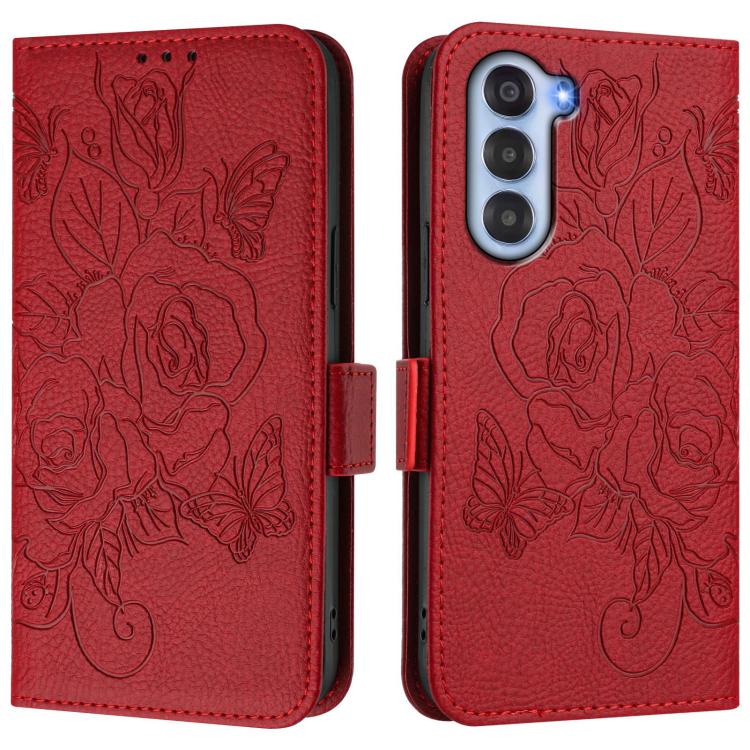 For ZTE nubia S 5G A403ZT Embossed Rose RFID Anti-theft Leather Phone Case