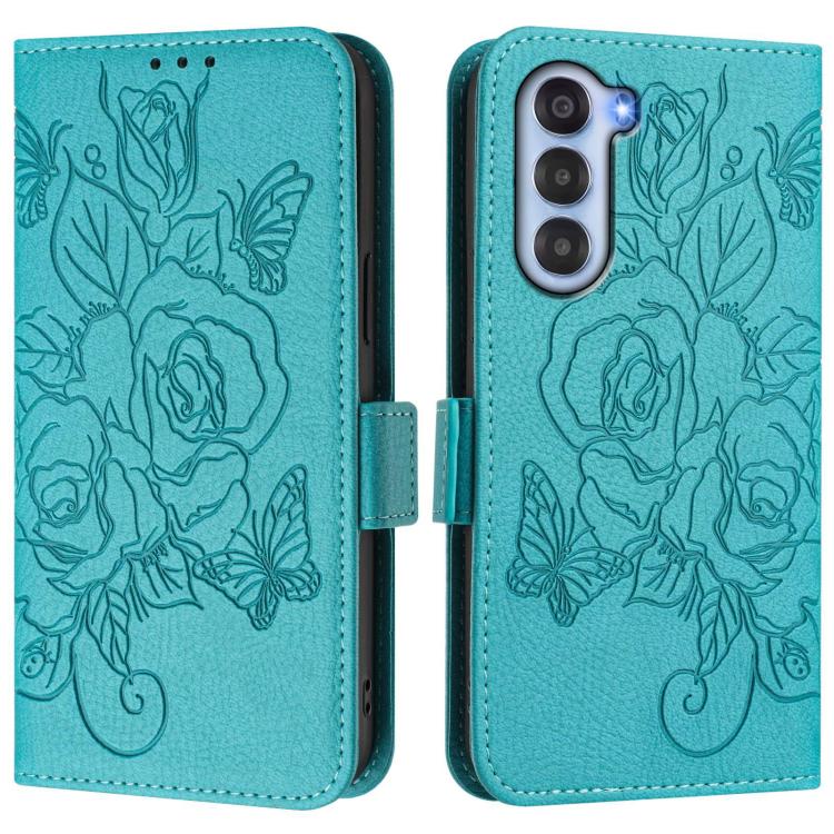 For ZTE nubia S 5G A403ZT Embossed Rose RFID Anti-theft Leather Phone Case