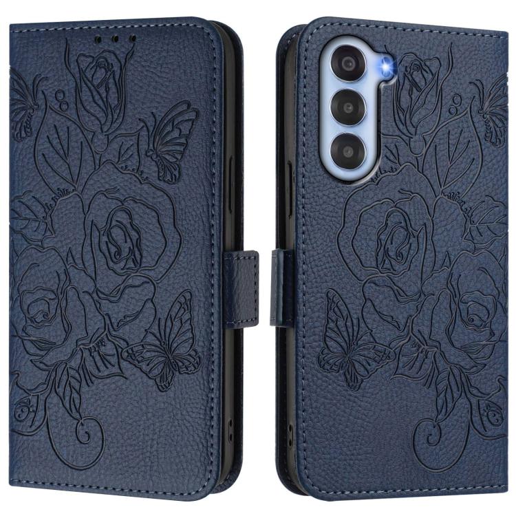 For ZTE nubia S 5G A403ZT Embossed Rose RFID Anti-theft Leather Phone Case
