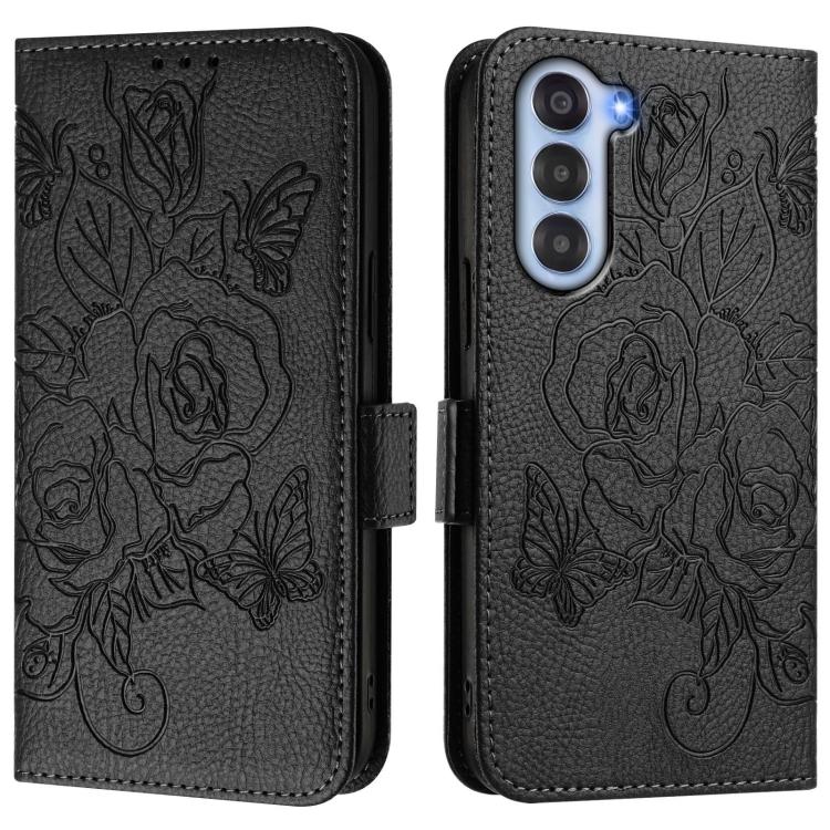 For ZTE nubia S 5G A403ZT Embossed Rose RFID Anti-theft Leather Phone Case