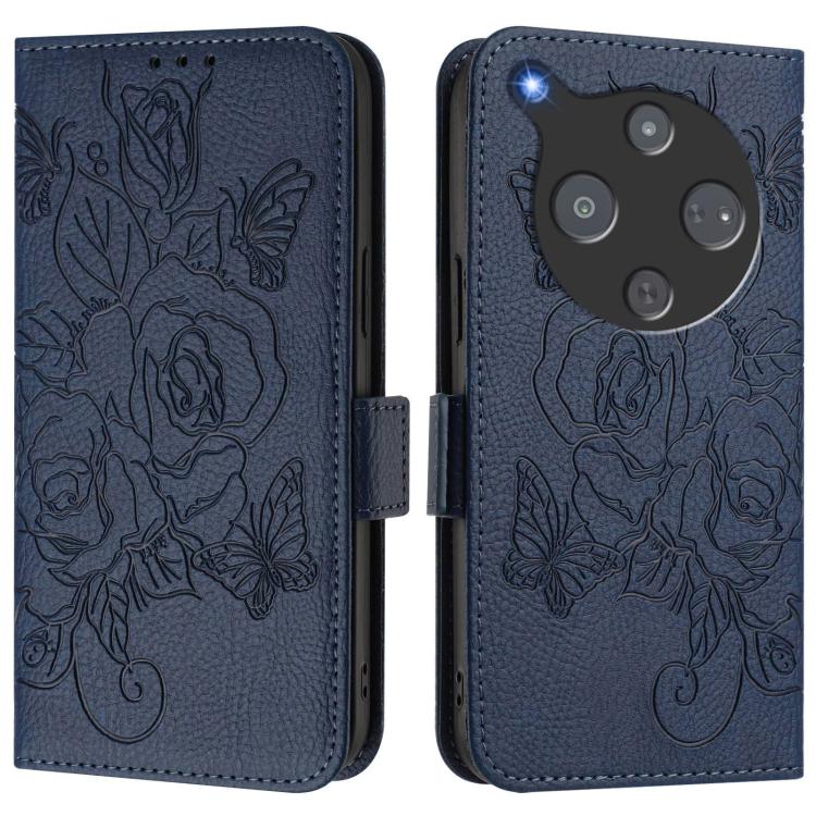 For ZTE Optus X Pro 2 5G Embossed Rose RFID Anti-theft Leather Phone Case