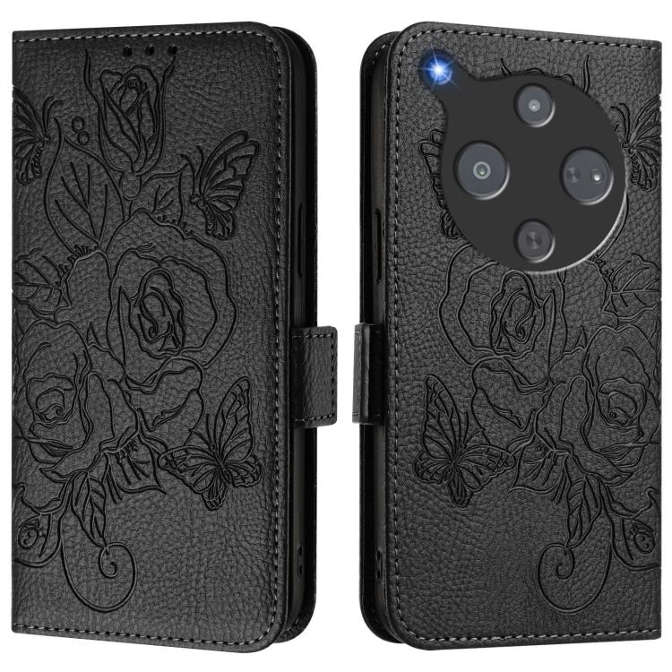 For ZTE Optus X Pro 2 5G Embossed Rose RFID Anti-theft Leather Phone Case