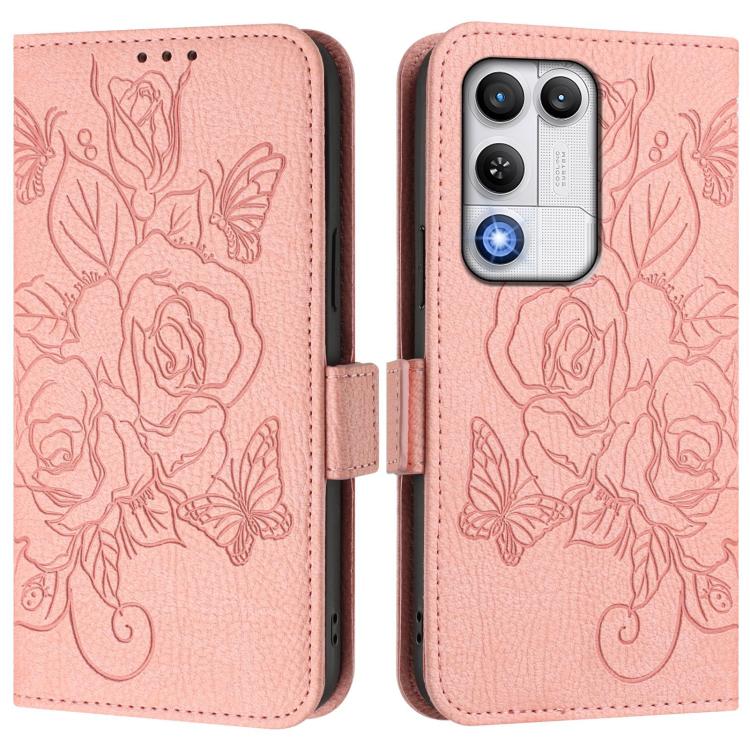 For ZTE nubia RedMagic 11 Air Embossed Rose RFID Anti-theft Leather Phone Case