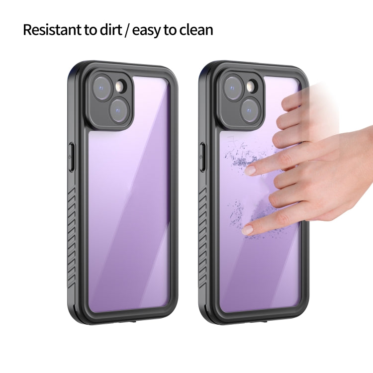 For iPhone 14 RedPepper Shockproof IP68 Waterproof PC + TPU Protective Case - Black