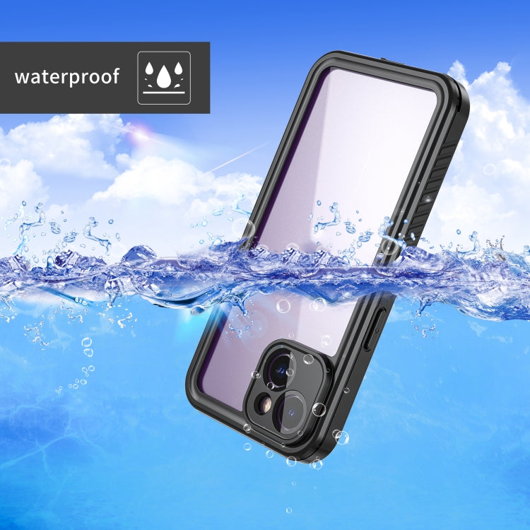For iPhone 14 RedPepper Shockproof IP68 Waterproof PC + TPU Protective Case - Black