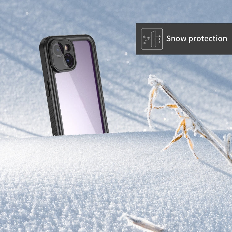 For iPhone 14 RedPepper Shockproof IP68 Waterproof PC + TPU Protective Case - Black