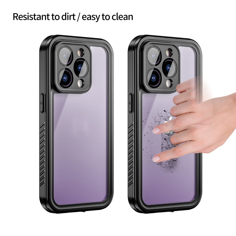 For iPhone 14 Pro RedPepper Shockproof IP68 Waterproof PC + TPU Protective Case - Black