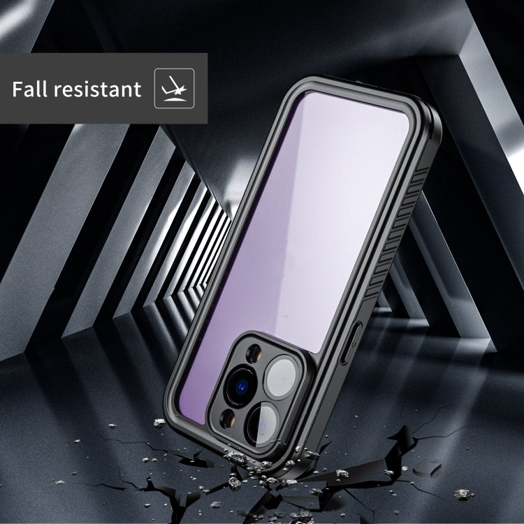 For iPhone 14 Pro RedPepper Shockproof IP68 Waterproof PC + TPU Protective Case - Black