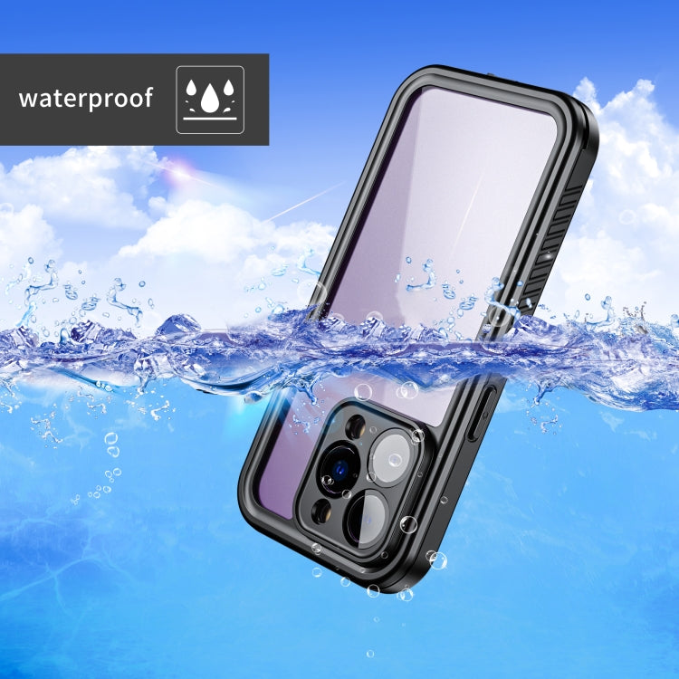 For iPhone 14 Pro RedPepper Shockproof IP68 Waterproof PC + TPU Protective Case - Black