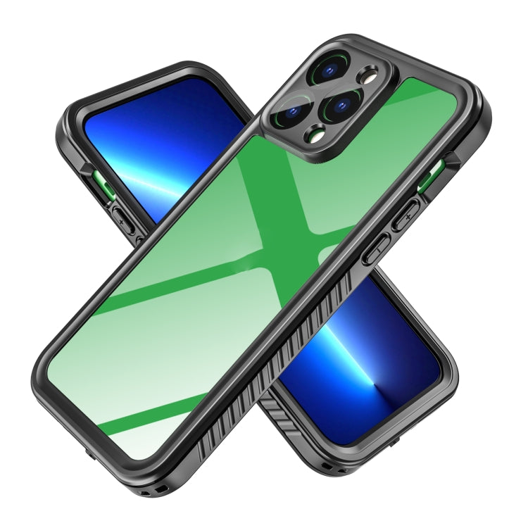 For iPhone 14 Pro Max RedPepper Shockproof IP68 Waterproof PC + TPU Protective Case - Black