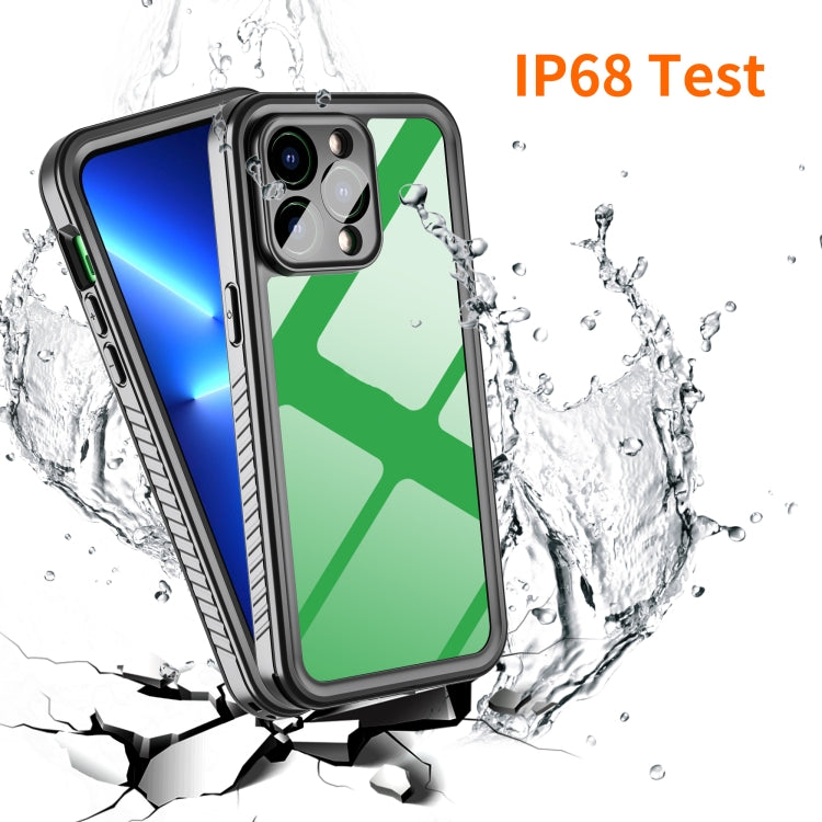 For iPhone 14 Pro Max RedPepper Shockproof IP68 Waterproof PC + TPU Protective Case - Black