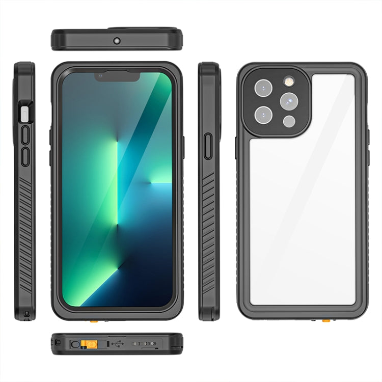 For iPhone 13 Pro Max RedPepper Shockproof IP68 Waterproof PC + TPU Protective Case - Black