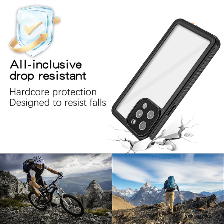 For iPhone 13 Pro Max RedPepper Shockproof IP68 Waterproof PC + TPU Protective Case - Black