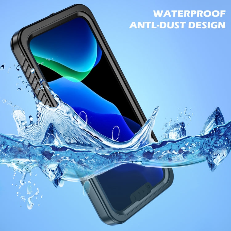 For iPhone 13 Pro RedPepper Shockproof IP68 Waterproof PC + TPU Protective Case - Black