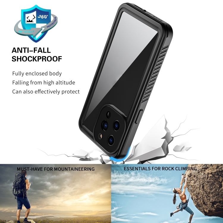 For iPhone 13 Pro RedPepper Shockproof IP68 Waterproof PC + TPU Protective Case - Black