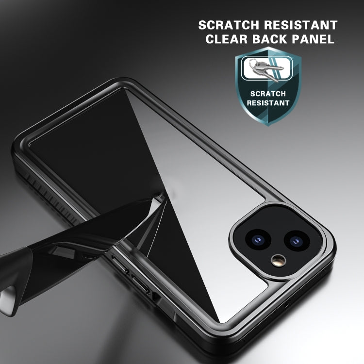 For iPhone 13 RedPepper Shockproof IP68 Waterproof PC + TPU Protective Case - Black
