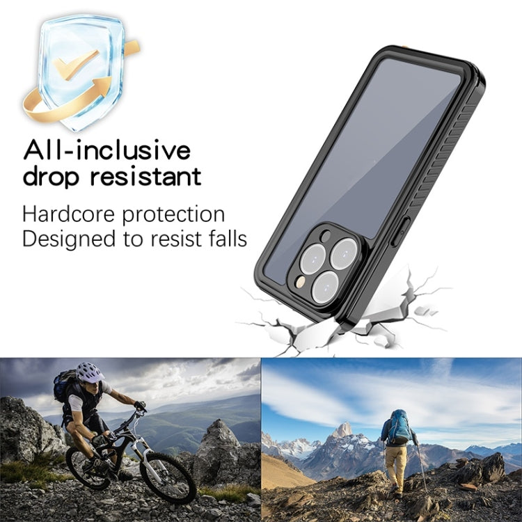 For iPhone 15 Pro Max RedPepper Shockproof IP68 Waterproof PC + TPU Protective Case - Black
