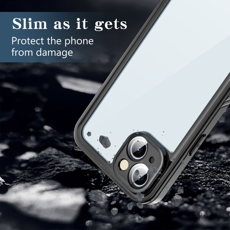 For iPhone 15 Plus RedPepper Shockproof IP68 Waterproof PC + TPU Protective Case - Black