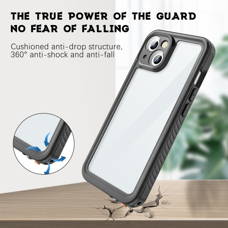 For iPhone 15 RedPepper Shockproof IP68 Waterproof PC + TPU Protective Case - Black