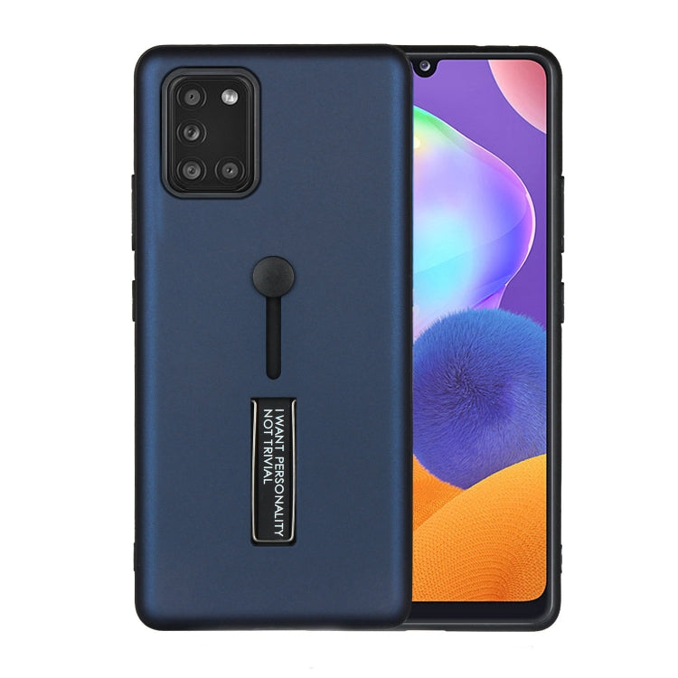 For Samsung Galaxy A31 Oil Feel Shockproof TPU + PC Protective Case with Holder
