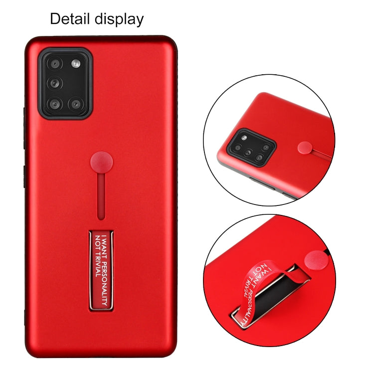 For Samsung Galaxy A31 Oil Feel Shockproof TPU + PC Protective Case with Holder