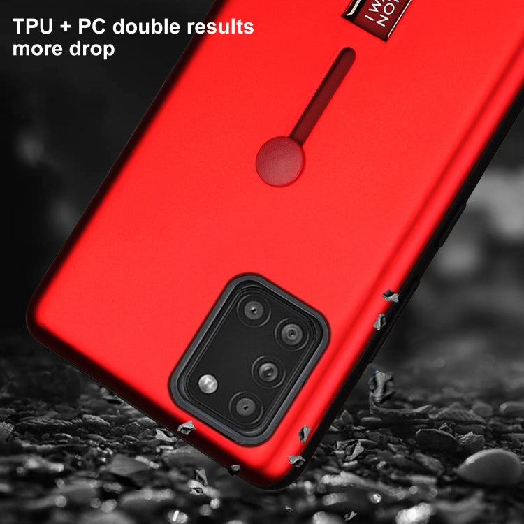 For Samsung Galaxy A31 Oil Feel Shockproof TPU + PC Protective Case with Holder