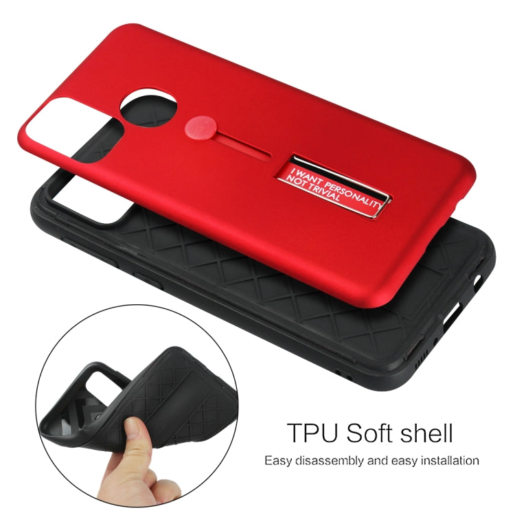 For Samsung Galaxy M31 Oil Feel Shockproof TPU + PC Protective Case with Holder