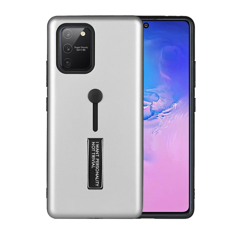 For Samsung Galaxy S20 Plus Oil Feel Shockproof TPU + PC Protective Case with Holder
