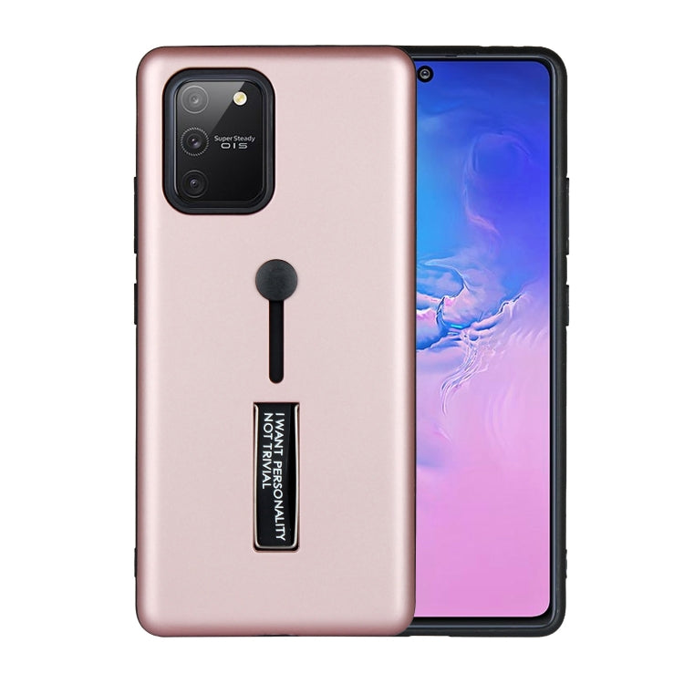 For Samsung Galaxy S20 Ultra Oil Feel Shockproof TPU + PC Protective Case with Holder