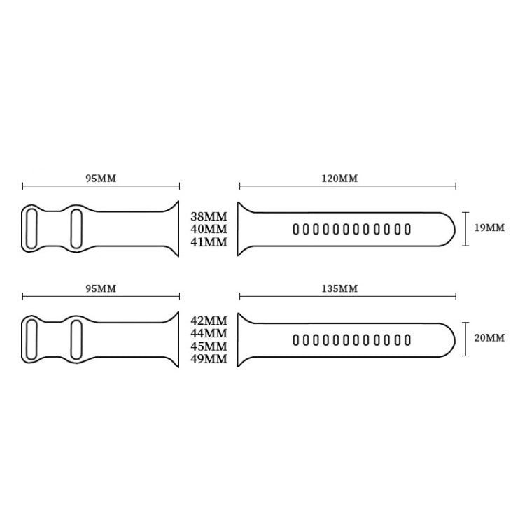 For Apple Watch Series 4 40mm Concave Leopard Printed Silicone Watch Band