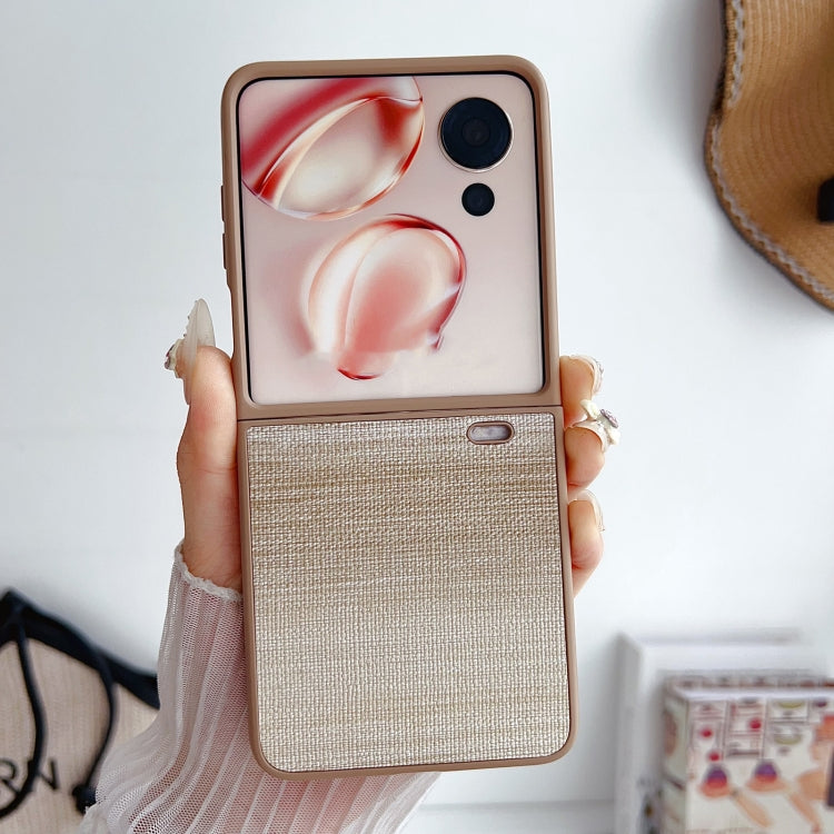 For Honor Magic V Flip Illusory Color Leather Texture PC Phone Case
