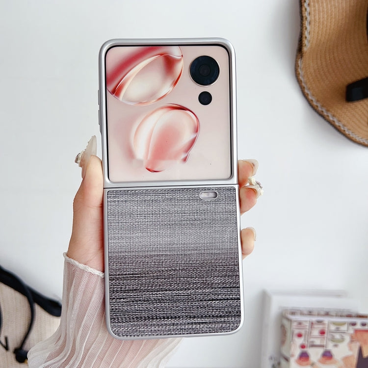 For Honor Magic V Flip Illusory Color Leather Texture PC Phone Case