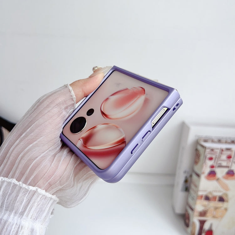 For Honor Magic V Flip Illusory Color Leather Texture PC Phone Case