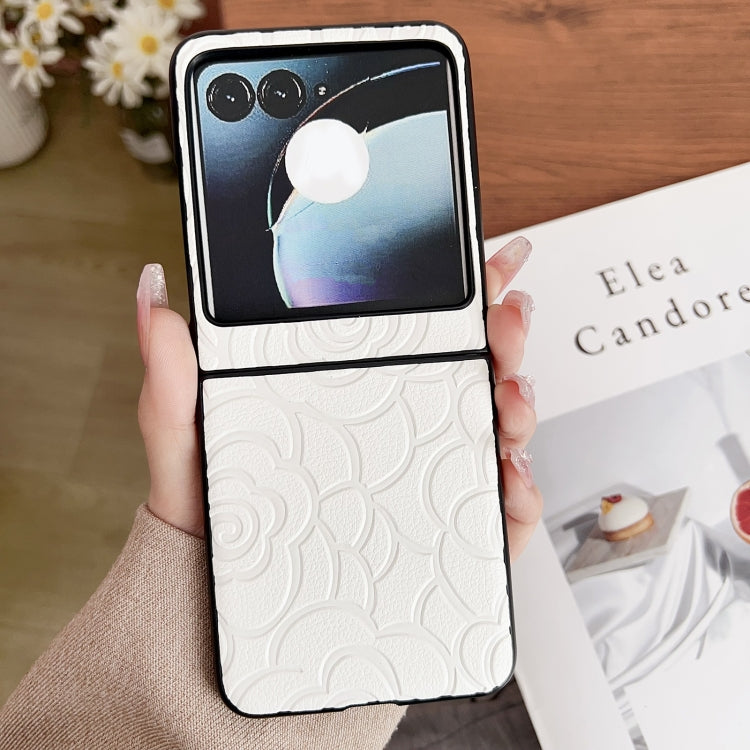 For Motorola Razr 50 Impression Flower Pattern Protective Phone Case