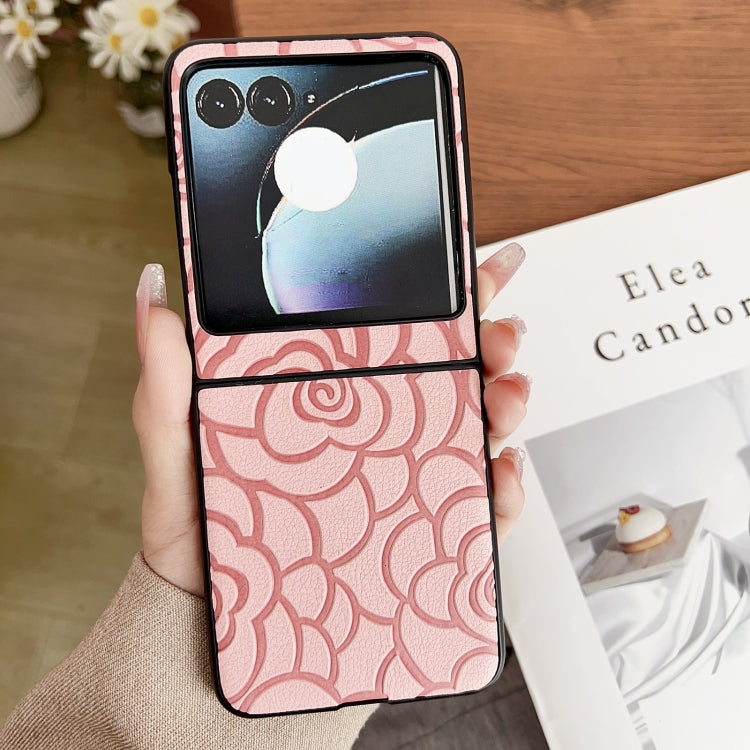 For Motorola Razr 50 Impression Flower Pattern Protective Phone Case