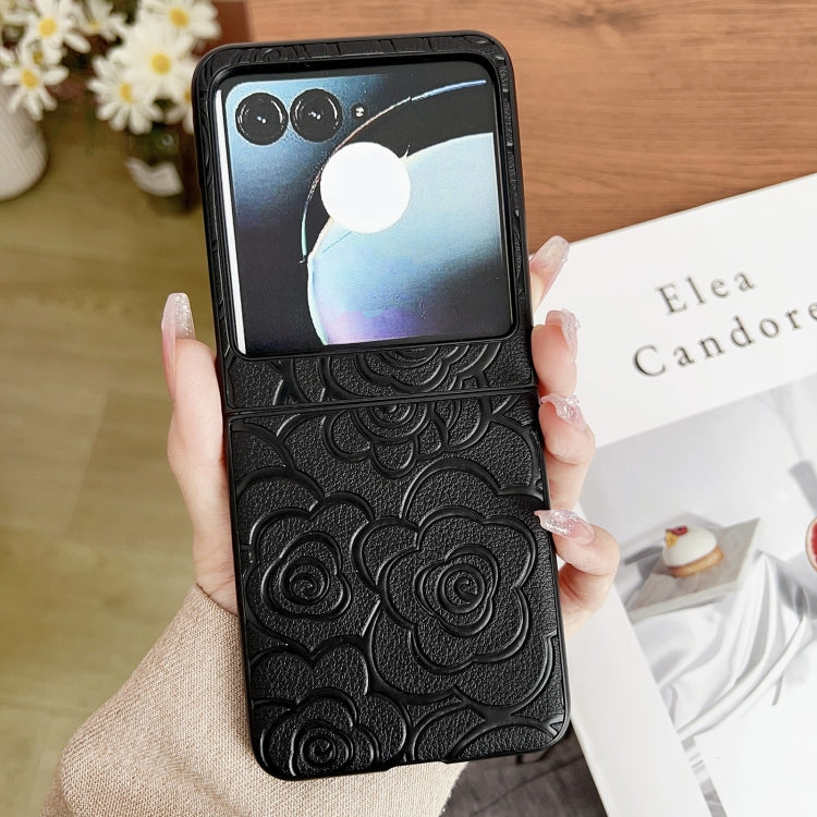 For Motorola Razr 50 Impression Flower Pattern Protective Phone Case