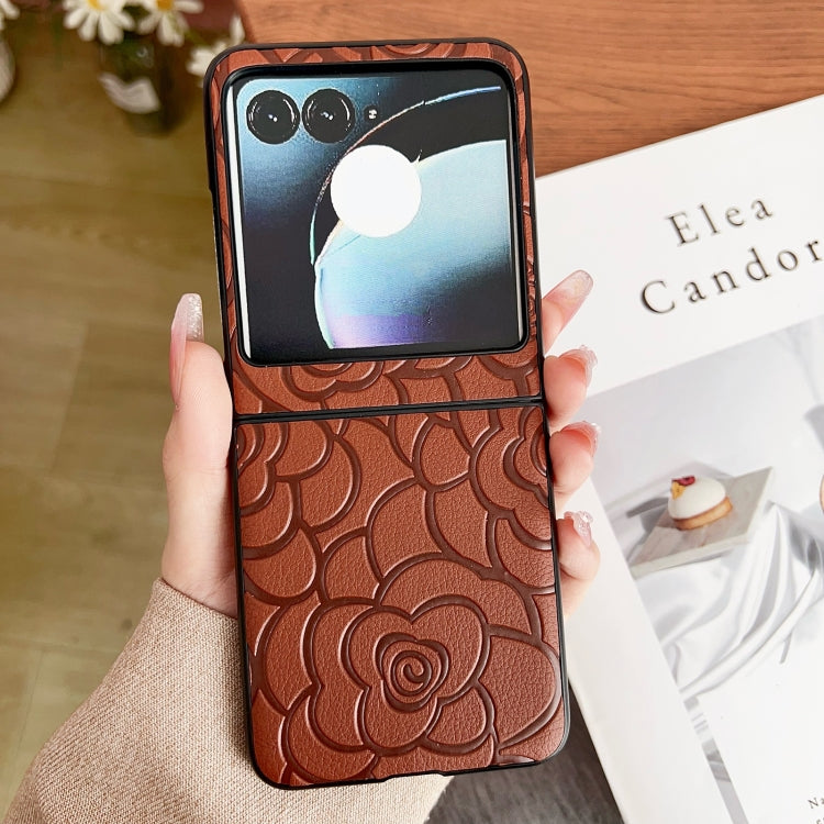 For Motorola Razr 50 Impression Flower Pattern Protective Phone Case