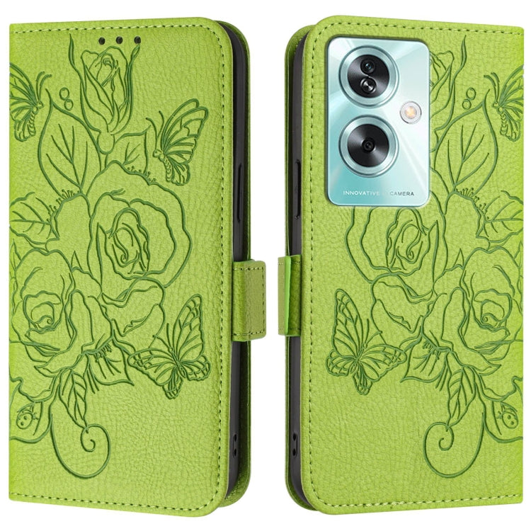 For OPPO A79 5G Global Embossed Rose RFID Anti-theft Leather Phone Case