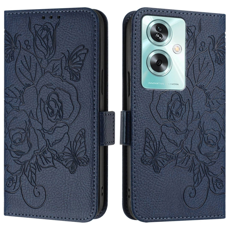 For OPPO A79 5G Global Embossed Rose RFID Anti-theft Leather Phone Case
