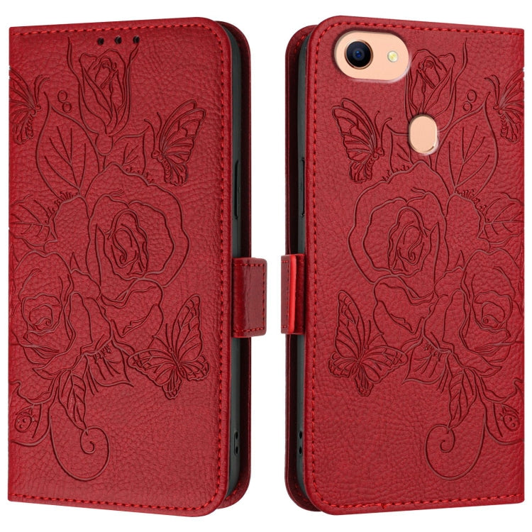For OPPO F17 / A73 2020 4G Global Embossed Rose RFID Anti-theft Leather Phone Case