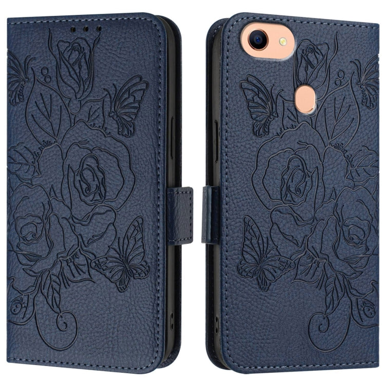 For OPPO F17 / A73 2020 4G Global Embossed Rose RFID Anti-theft Leather Phone Case